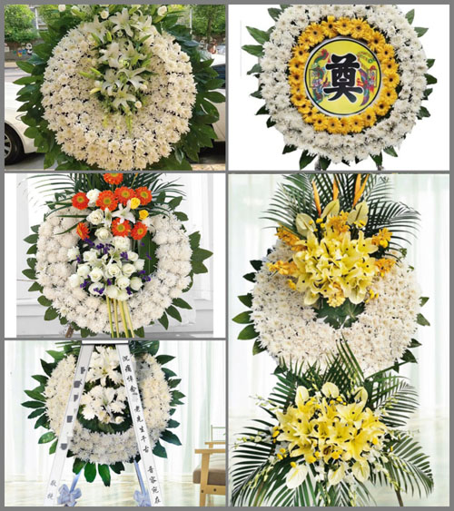 山东青岛平度市灰埠镇前潘家村花圈速递